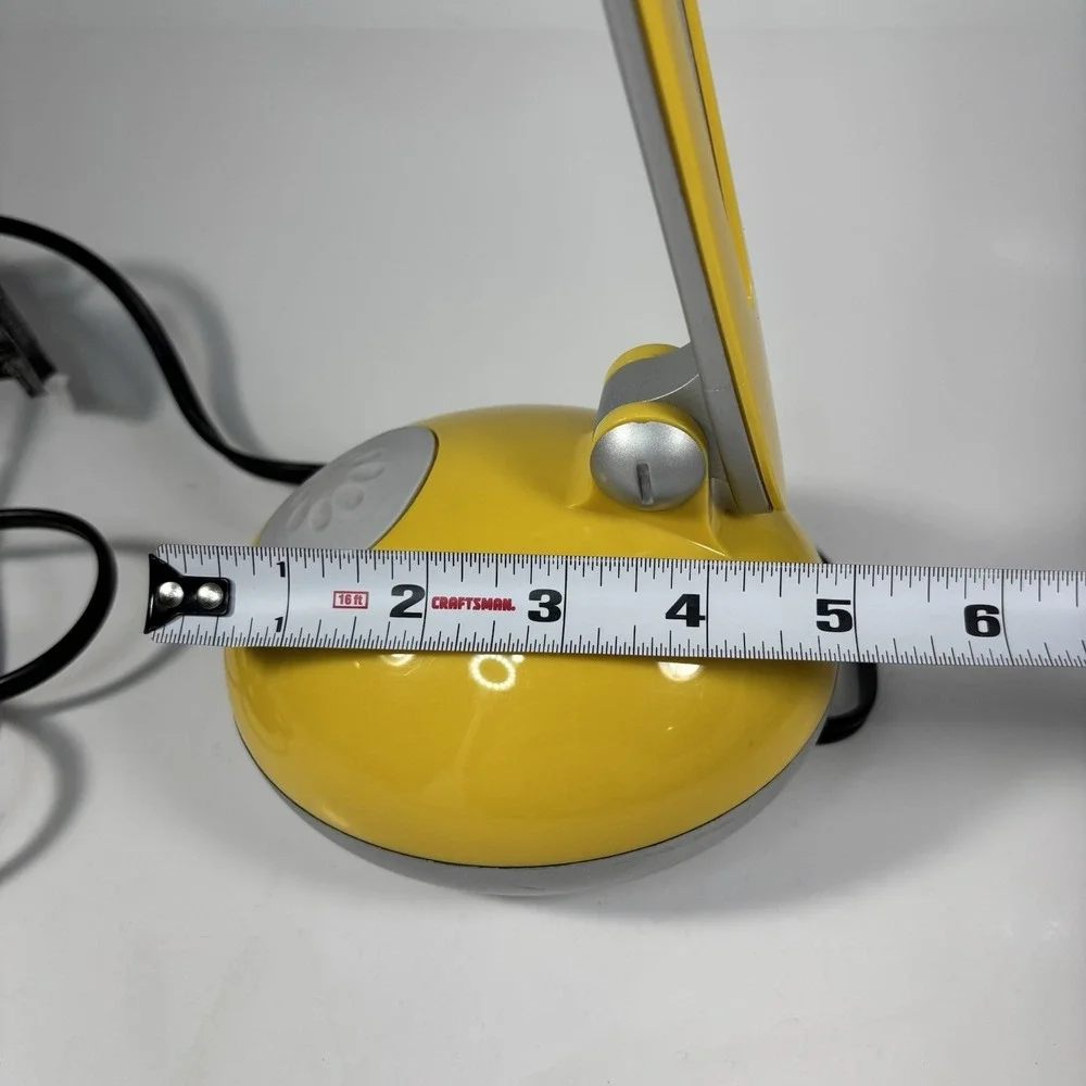 Vintage Yellow Silver Grey Desk Lamp Futuristic UV Filter 001 Space Age